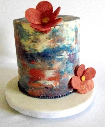 Watercolor buttercream - Cake by Linda Renaud