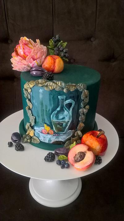 Cake with hand painting decoration  - Cake by Martina Bikovska 