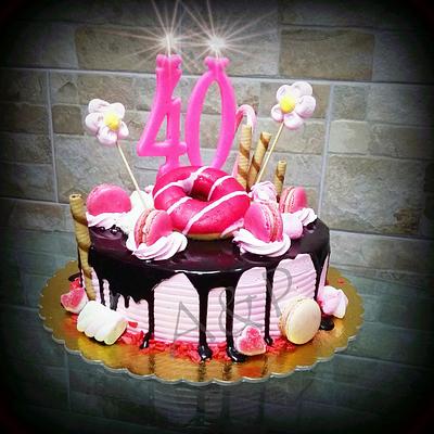 pink drip cake - Cake by paolina