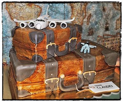 Suitcases ready for holiday - Cake by Kate Plumcake