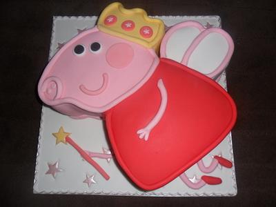 large peppa pig angel birthday cake - Cake by elizabeth
