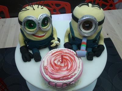 minion cake - Cake by ann