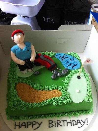 Golfer Cake - Cake by kim_g