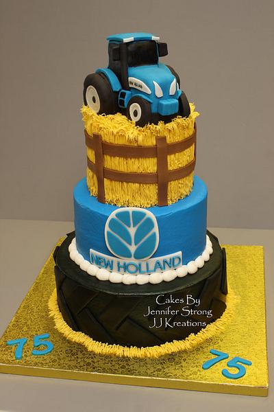 New Holland Tractor - Cake by Jennifer Strong