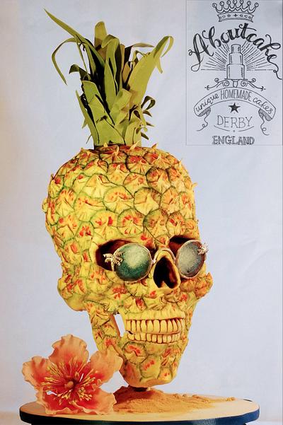 Pineapple Skull Cake Sweet Summer Collab - Cake by Claire Ratcliffe