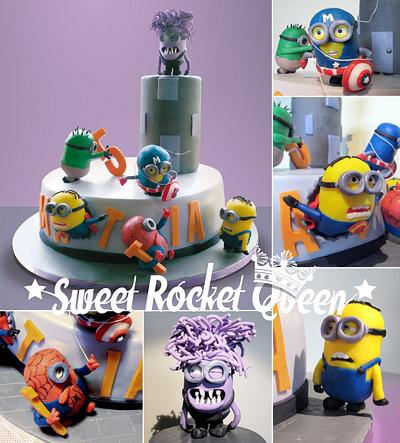 Supeheroes Minions Cake - Cake by Sweet Rocket Queen (Simona Stabile)