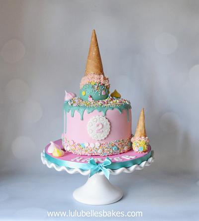 ICE CREAM DRIP CAKE - Cake by Lulubelle's Bakes