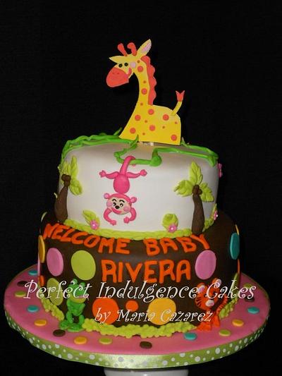 Baby Shower-Jungle Theme Baby Rivera - Cake by Maria Cazarez Cakes and Sugar Art