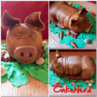 Suckling Pig - Cake by CakeNerdOz
