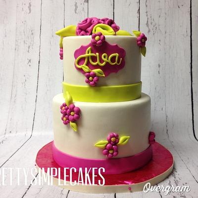 A baby shower cake for a baby girl! - Cake by Erica Parker
