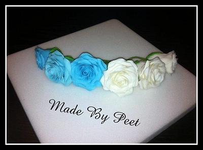 My blue and white roses - Cake by Petra