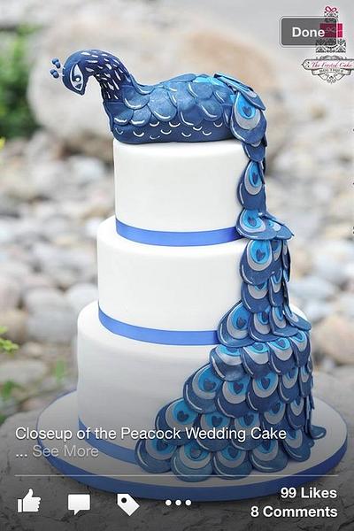 Peacock Wedding Cake - Cake by Esther Williams