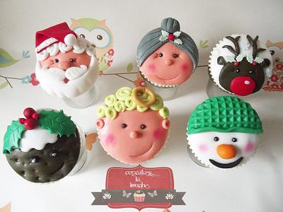 2013 Novelty Christmas Cupcakes - Cake by Cupcakes la louche wedding & novelty cakes