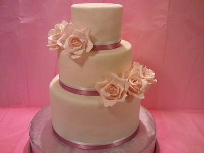 Simple Wedding Cake  - Cake by Cakes_by_Nai