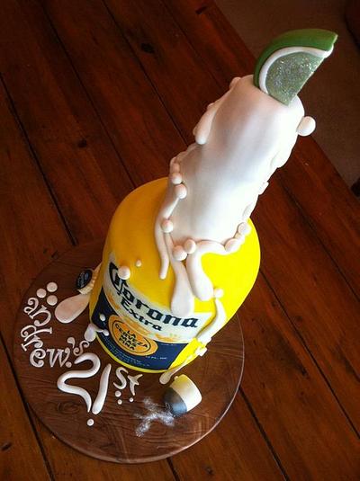 Corona Bottle 21st! - Cake by Kendra
