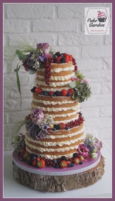 Rustic Wedding cake - Cake by Cake Garden 