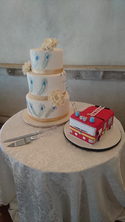 For the Bride and her Fireman - Cake by sasha