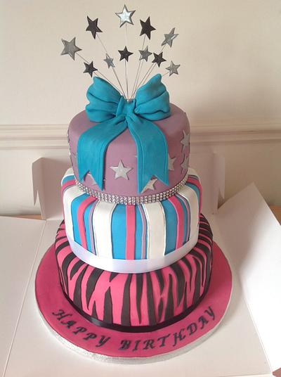 3tier birthday cake - Cake by Iced Images Cakes (Karen Ker)