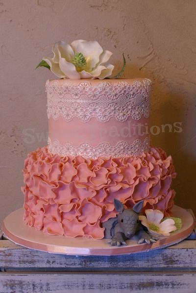 Steel Magnolias blush & bashful cake - Cake by Sweet Traditions
