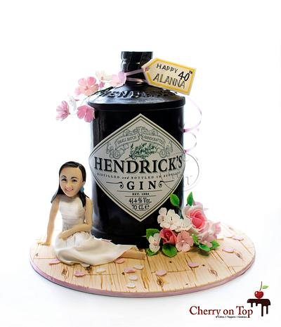 Gin bottle for beautiful Alanna 🥳🍾🌸🍻 - Cake by Cherry on Top Cakes