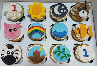1st Birthday Noah's Ark Cupcakes - Cake by MariaStubbs