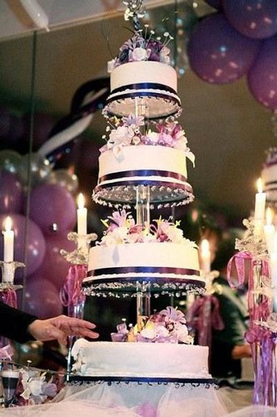 My Silver Wedding Purple Cake - Cake by Digna