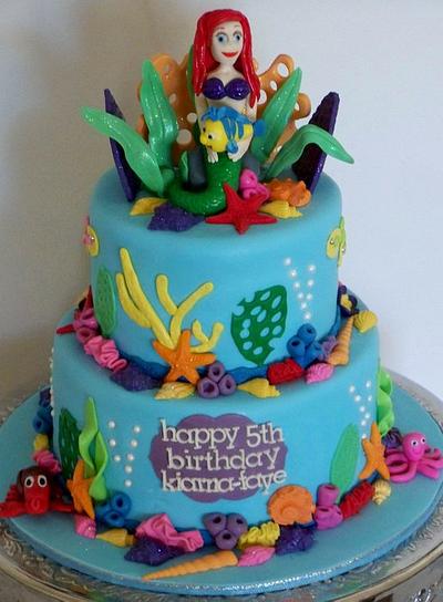 2 Tier Little Mermaid - Cake by Cakes and Cupcakes by Anita