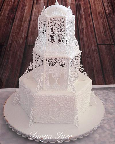 Royalicing castle  - Cake by Divya iyer