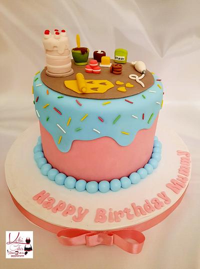 "Baking is love made edible cake" - Cake by Noha Sami