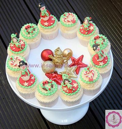 Ho! Ho! Ho! Elf & Snowman Christmas Cupcakes - Cake by InsanelyCakes