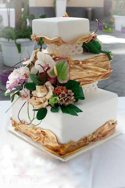 wedding cake - Cake by MELANIASCAKEATELIER
