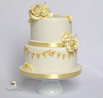 Vintage Tea Party Wedding Cake - Cake by Cupcakelicious