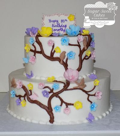 Pastel Cherry Blossoms - Cake by Sugar Sweet Cakes