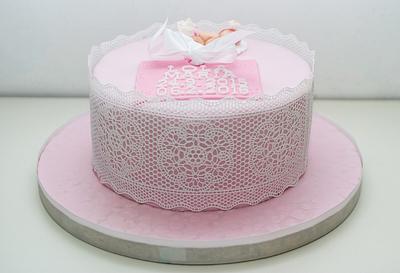 Christening cake - Cake by SweetdreamsbyNika