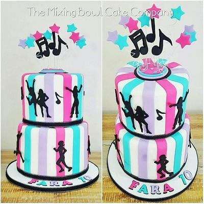 Double-decker Disco - Cake by The Mixing Bowl Cake Company 