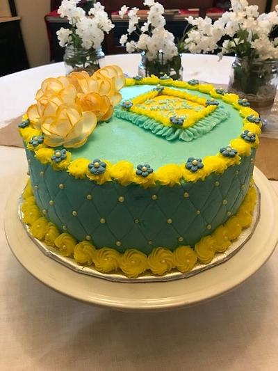 Blue and Yellow Birthday - Cake by Julia 