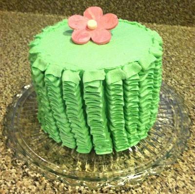 Pink Velvet Cake w/Ruffles - Cake by Michelle Allen