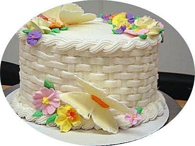 Spring basketweave - Cake by Ladybugedwards