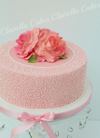 English Rose  - Cake by Clairella Cakes 