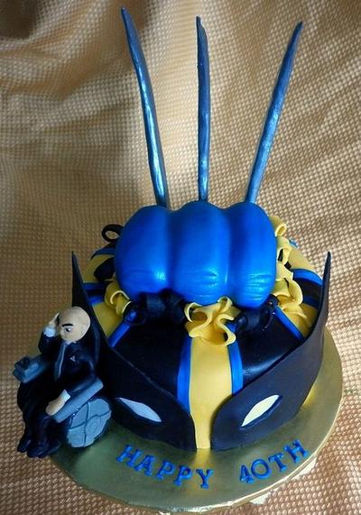 X-Men Wolverine/ Professor X Cake - Cake by Andrea Bergin