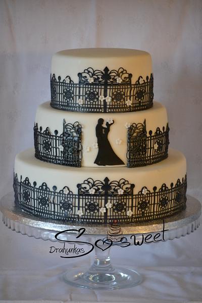 Wedding with sugar lace - Cake by Drahunkas