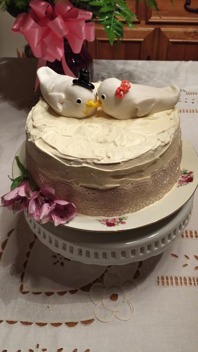 25th Wedding anniversary cake. - Cake by buttercreamdream