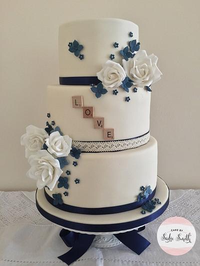 'LOVE' Wedding Cake - Cake by Sadie Smith