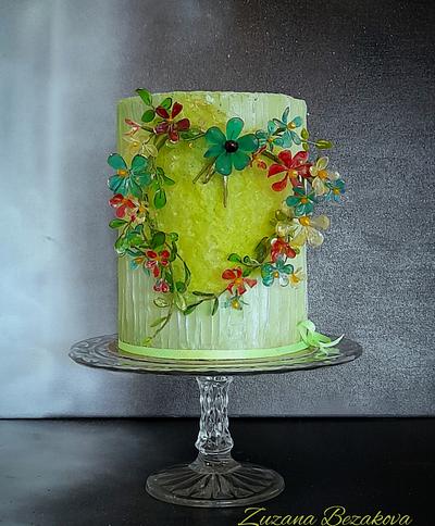 Gelatin flowers - Cake by Zuzana Bezakova