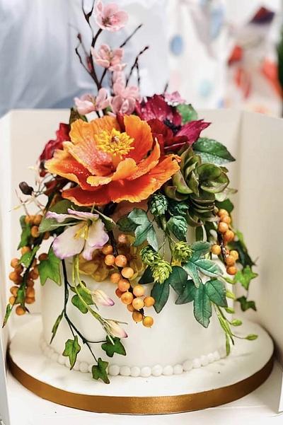 Autumn Flowers - Cake by Jollyjilly