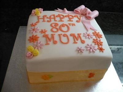 80th Birthday Cake - Cake by Debbie