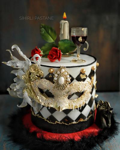 Venetian Mask Cake - Cake by Sihirli Pastane