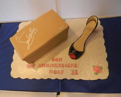 Louboutin Shoebox Cake - Cake by Sonia