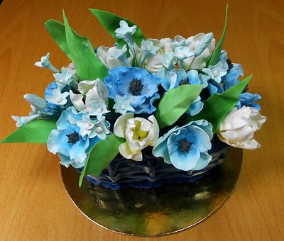 Flower basket - Cake by hapci03