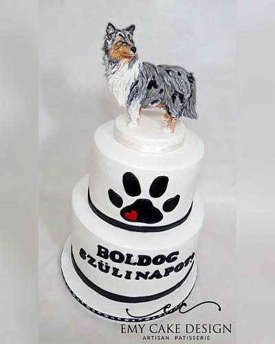 Scottish shepherd dog cake  - Cake by EmyCakeDesign